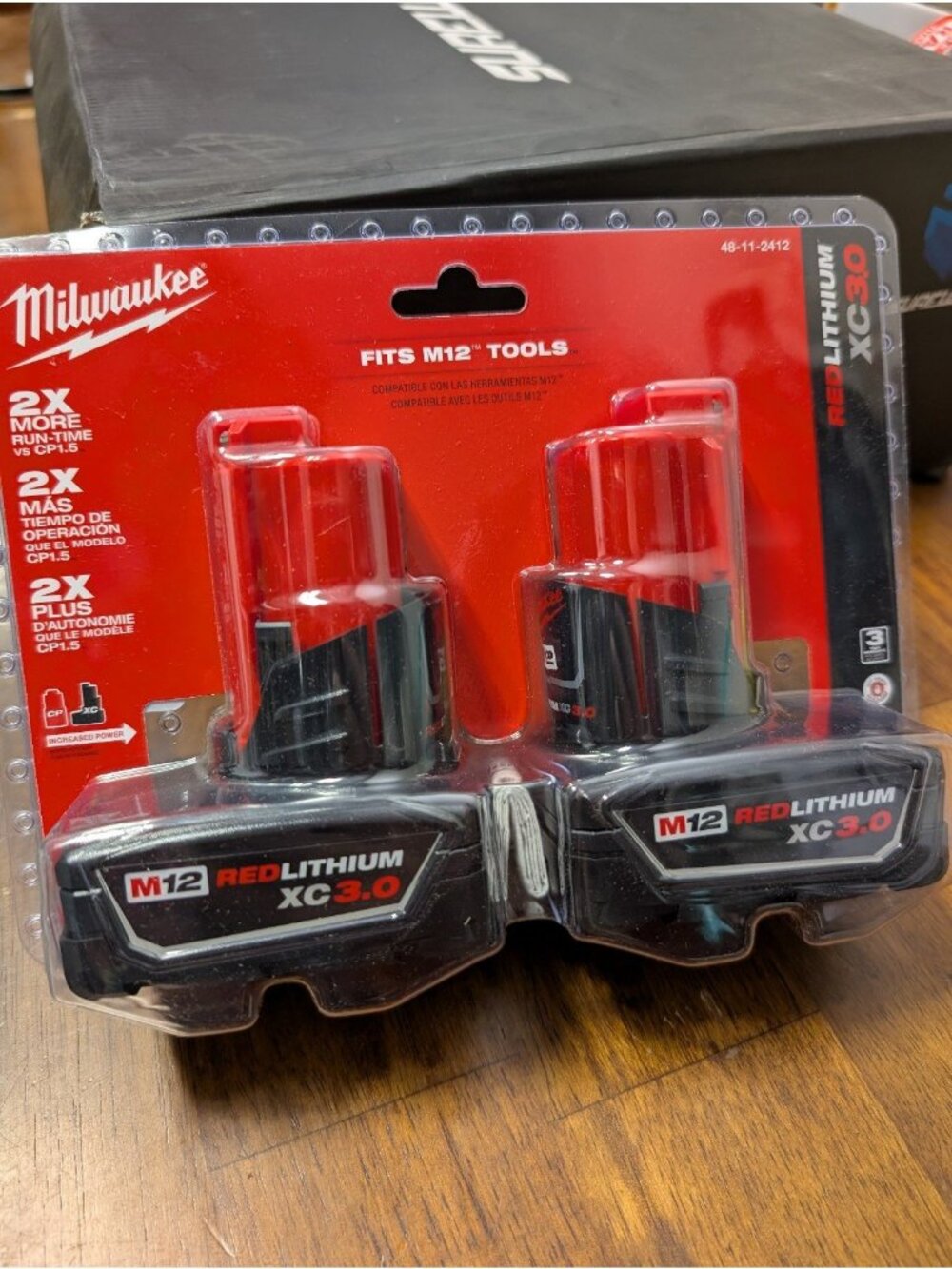 Milwaukee M12 12-Volt REDLITHIUM XC 3.0Ah Extended Capacity Battery 2-Pack NEW
